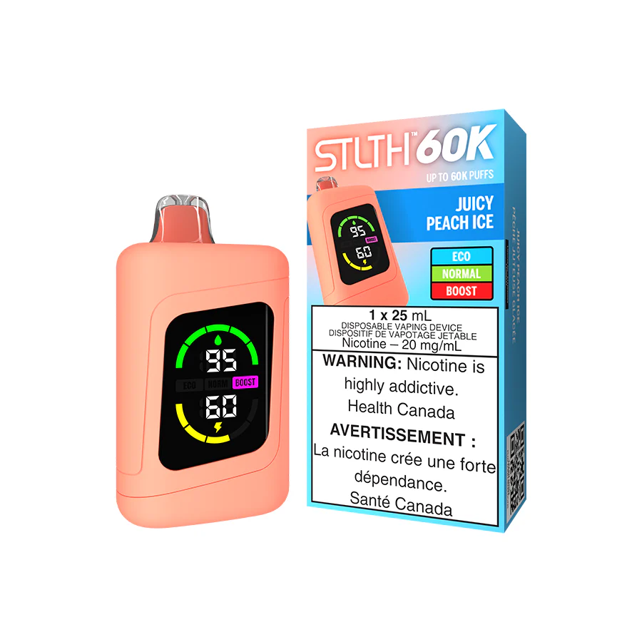 STLTH 60K DISPOSABLE - JUICY PEACH ICE [ON]