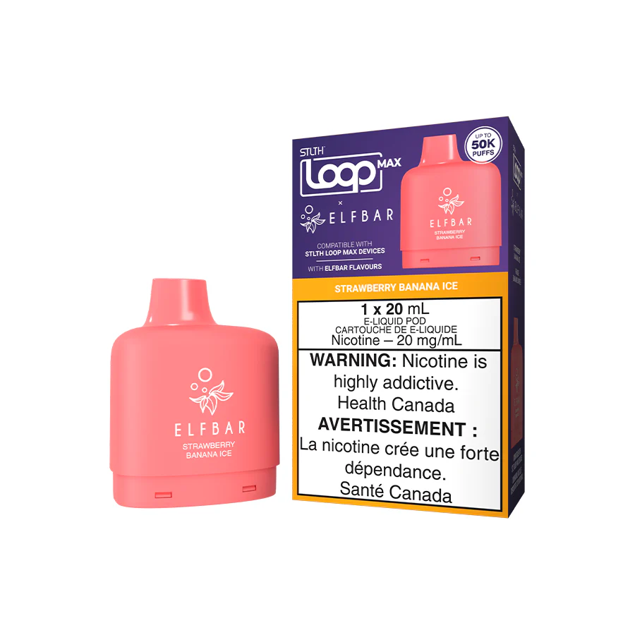 STLTH LOOP MAX-ELF BAR POD-STRAWBERRY BANANA ICE