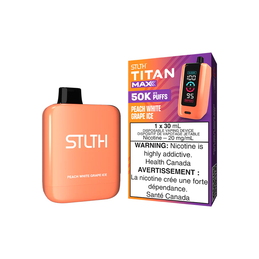 STLTH TITAN MAX DISPOSABLE - PEACH WHITE GRAPE ICE [ON]