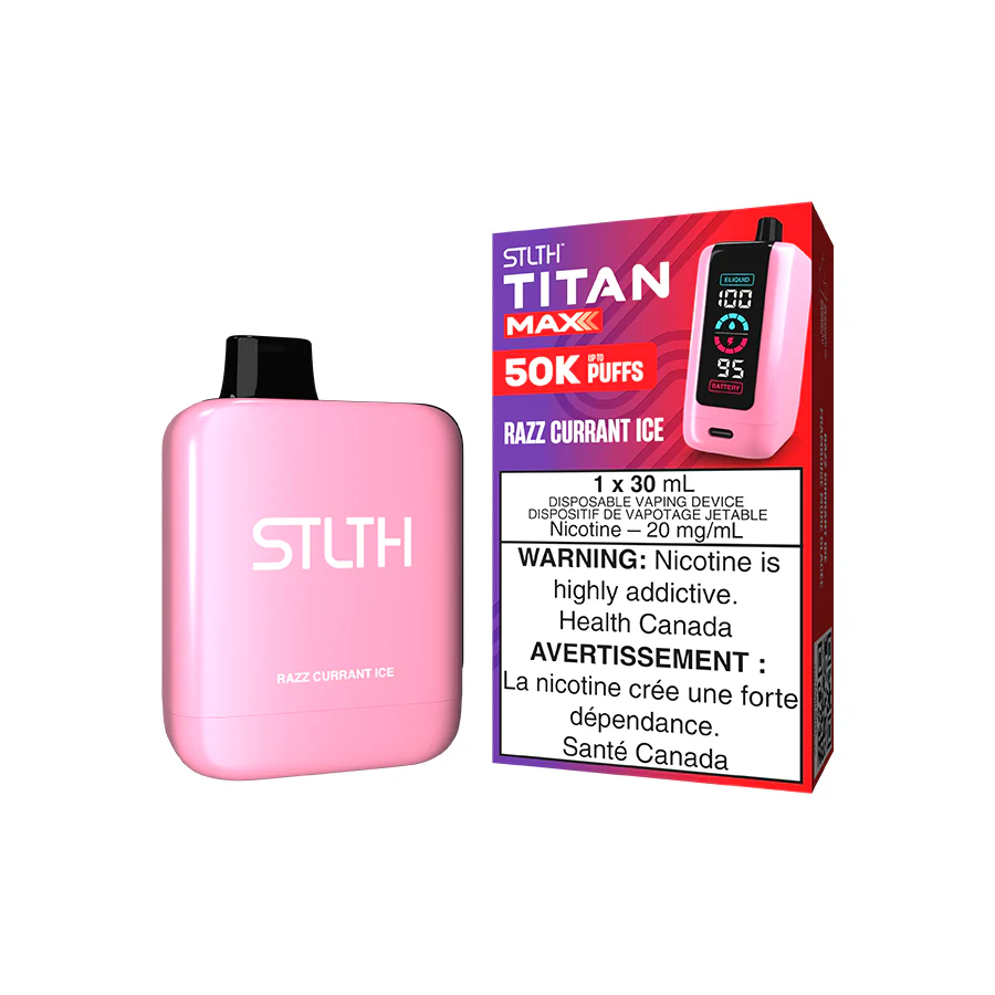 STLTH TITAN MAX DISPOSABLE - RAZZ CURRANT ICE [ON]