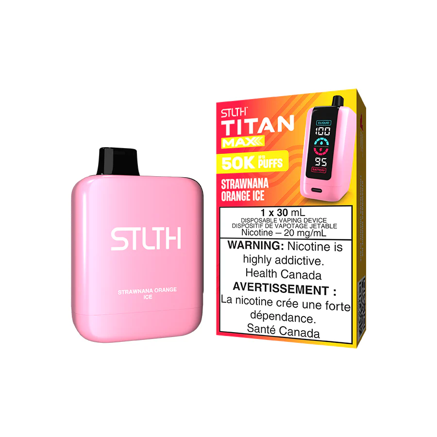 STLTH TITAN MAX DISPOSABLE - STRAWNANA ORANGE ICE [ON]