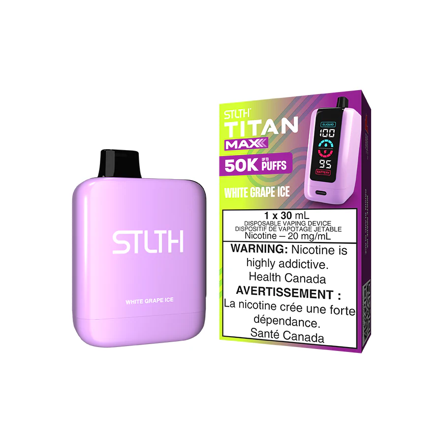 STLTH TITAN MAX DISPOSABLE - WHITE GRAPE ICE [ON]