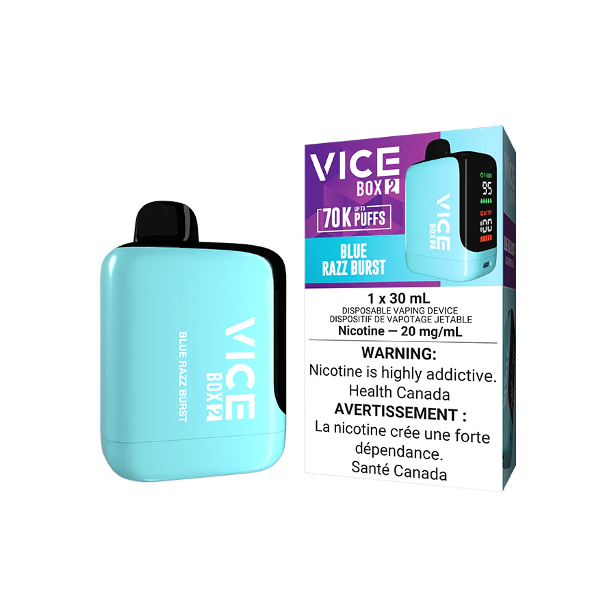VICE BOX 2 DISPOSABLE - BLUE RAZZ BURST [ON]